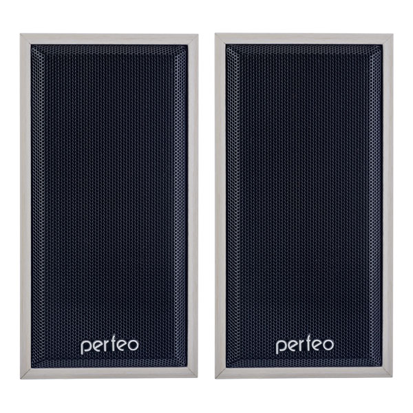 Компьютерные колонки Perfeo CABINET 2.0 6W (белый дуб)