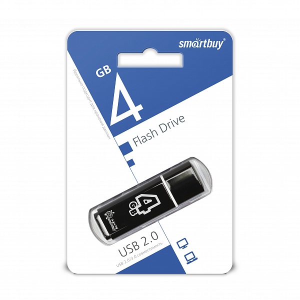 USB накопитель Smart Buy 4Gb Glossy (синий)