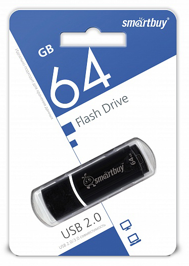 USB накопитель Smart Buy 64Gb Crown (черный)