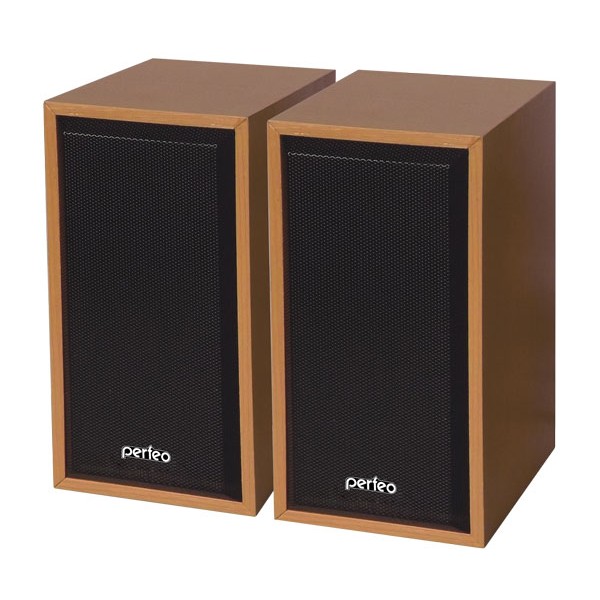 Компьютерные колонки Perfeo CABINET 2.0 6W (бук дерево)