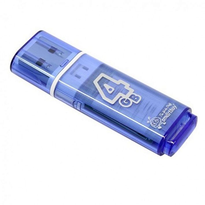 USB накопитель Smart Buy 4Gb Glossy (синий)
