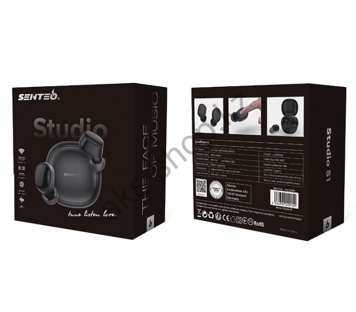 Bluetooth наушники SENTEO Studio S1 (черный)