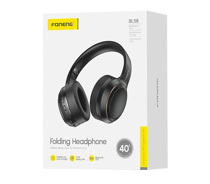 Bluetooth наушники FONENG BL58 40h (черный)