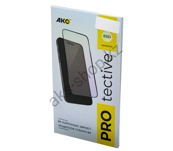 Защитное стекло "Акс" PROtective с окантовкой (iPhone 15.черный)