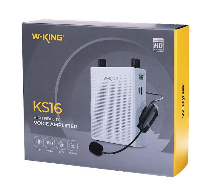 Микрофон беспроводной-усилитель голоса W-KING KS16 (черный)