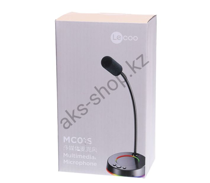 Микрофон компьютерный-настольный "Lecoo" MC01S (USB) (черный)