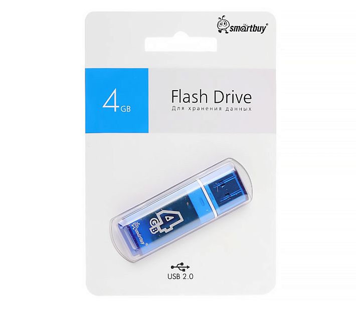 USB накопитель Smart Buy 4Gb Glossy (синий)