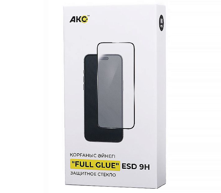 Защитное стекло "Акс" "Full Glue" ESD 9H (iPhone 15/16.черный)