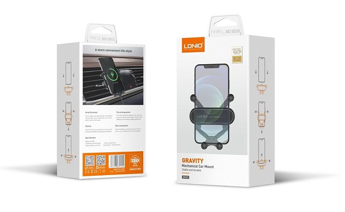 Автодержатель для телефона в воздуховод LDNIO GRAVITY MG03