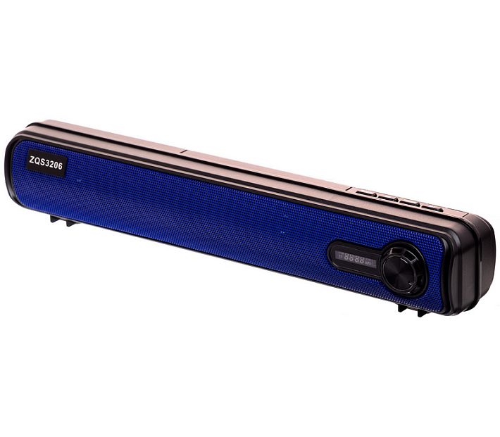 Bluetooth колонка ZQS3206 Multi-media TWS 1+1 (черно-синий)