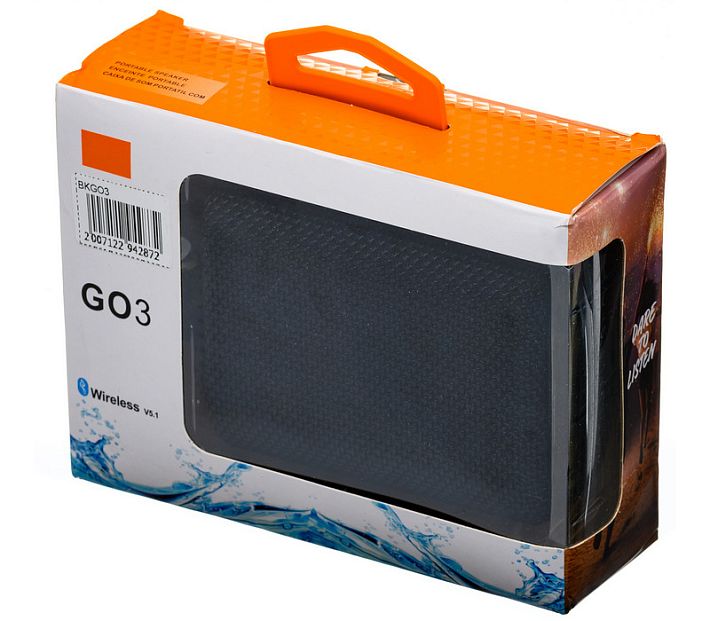 Bluetooth колонка GO3 TWS 1+1 (черный)