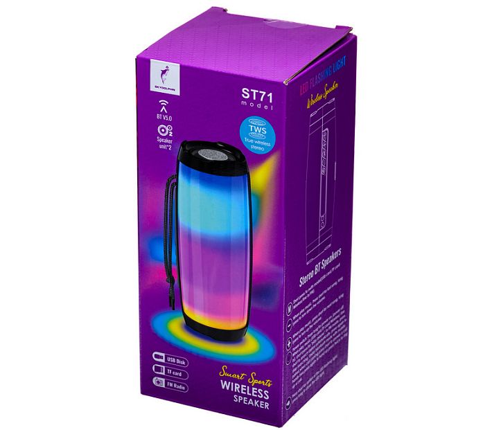 Bluetooth колонка SKYDOLPHIN ST71 TWS 1+1 (красный)