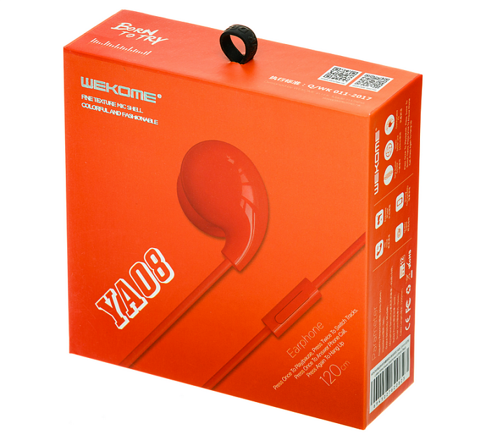 Наушники Wekome Design YA08 (красный)