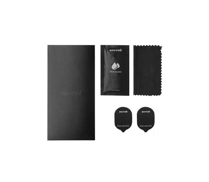 Защитное стекло "SENTEO" для iPhone 15 Pro (черный)