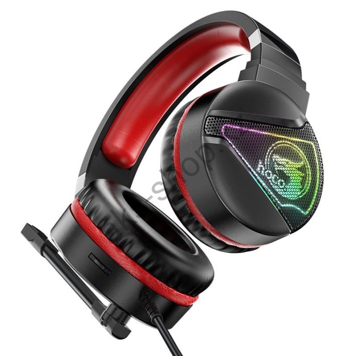 Наушники игровые hoco W104 (подключение USB) (черно-синий)