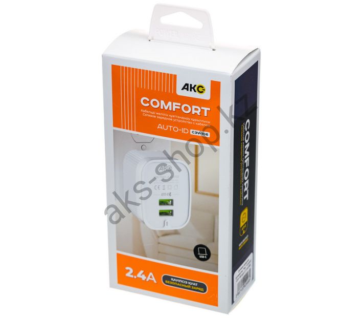 Сетевое зарядное устройство "Акс" Comfort СЗУ-106 type-C 2.4A (БИ)