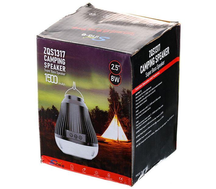 Bluetooth колонка-фонарь ZQS1317 (черный)