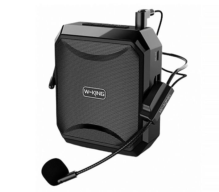 Микрофон проводной-усилитель голоса W-KING KS01 (черный)
