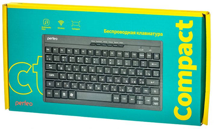Клавиатура беспроводная Perfeo COMPACT (PF-4434) (черный)
