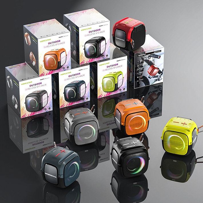 Bluetooth колонка HOPESTAR PartyONEmini TWS 1+1 5W (серый)