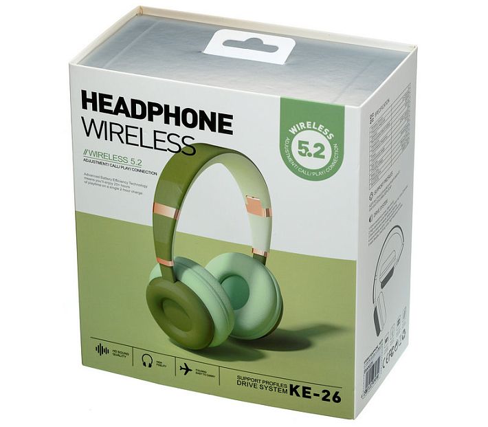 Bluetooth наушники KEEKA KE-26 (зеленый)